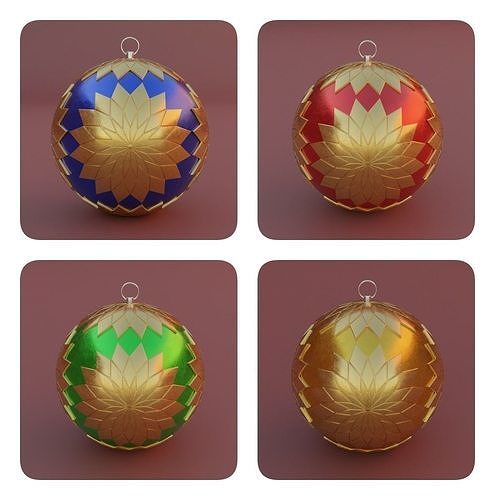 Christmas ornament 3D model for 3D print set 3D model 3D printable ...
