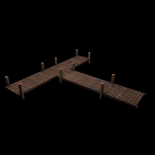 3D model Old Wooden Bridge VR / AR / low-poly | CGTrader