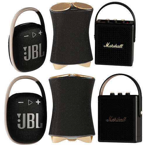 3D model Wifi Speaker Set VR / AR / lowpoly CGTrader