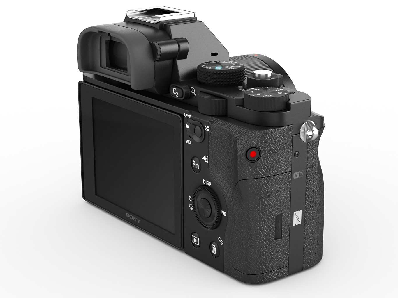Sony Alpha 7R camera 3D Model MAX 3DS FBX C4D LWO LW LWS HRC XSI