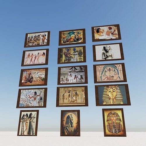 3D model Ancient Egypt portraits VR / AR / low-poly | CGTrader
