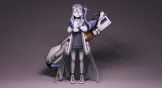 Anime Character - BA Arisu 3D model | CGTrader