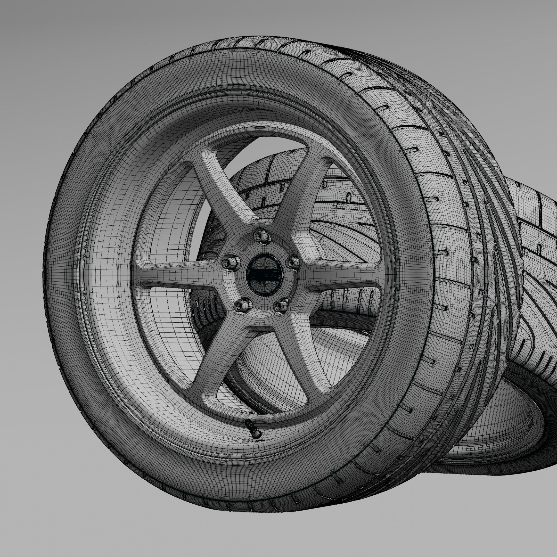 Kansei Roku Rims with Goodyear Eagle F1 Supercar G2 Tires 3D model ...