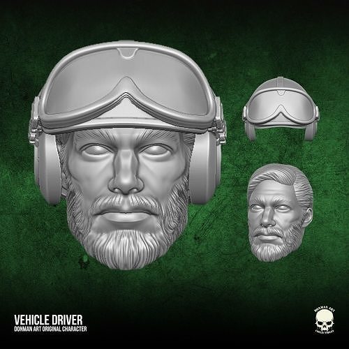 Vehicle driver 3D printable files for Action Figures 3D model 3D