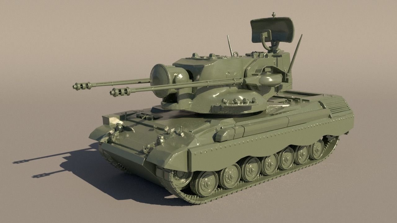 Flakpanzer Gepard Anti-aircraft for 3D print 3D model 3D printable ...