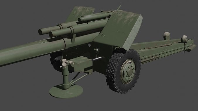 howitzer 2a65 3D model rigged | CGTrader