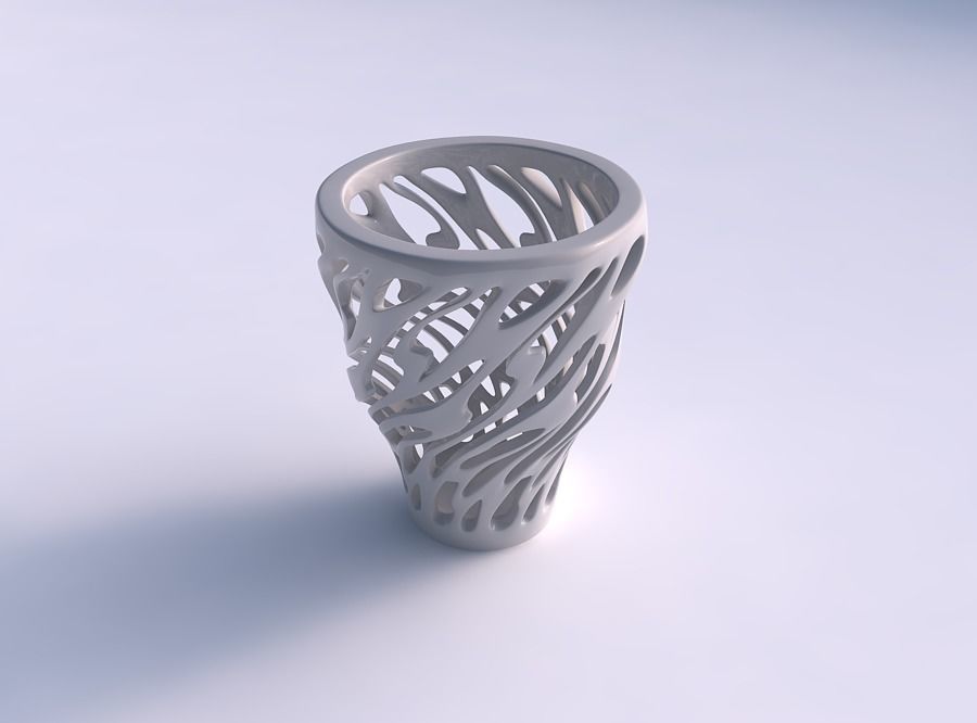 Bowl wide mid with twisted smooth cuts widened top
