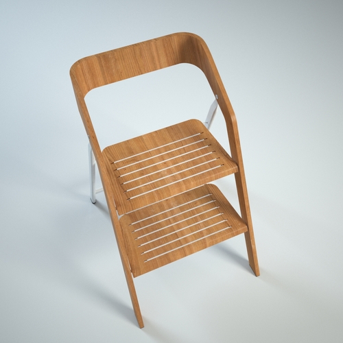 Vintage Usit Stepladder Chair 2Step Version 3D Model .max