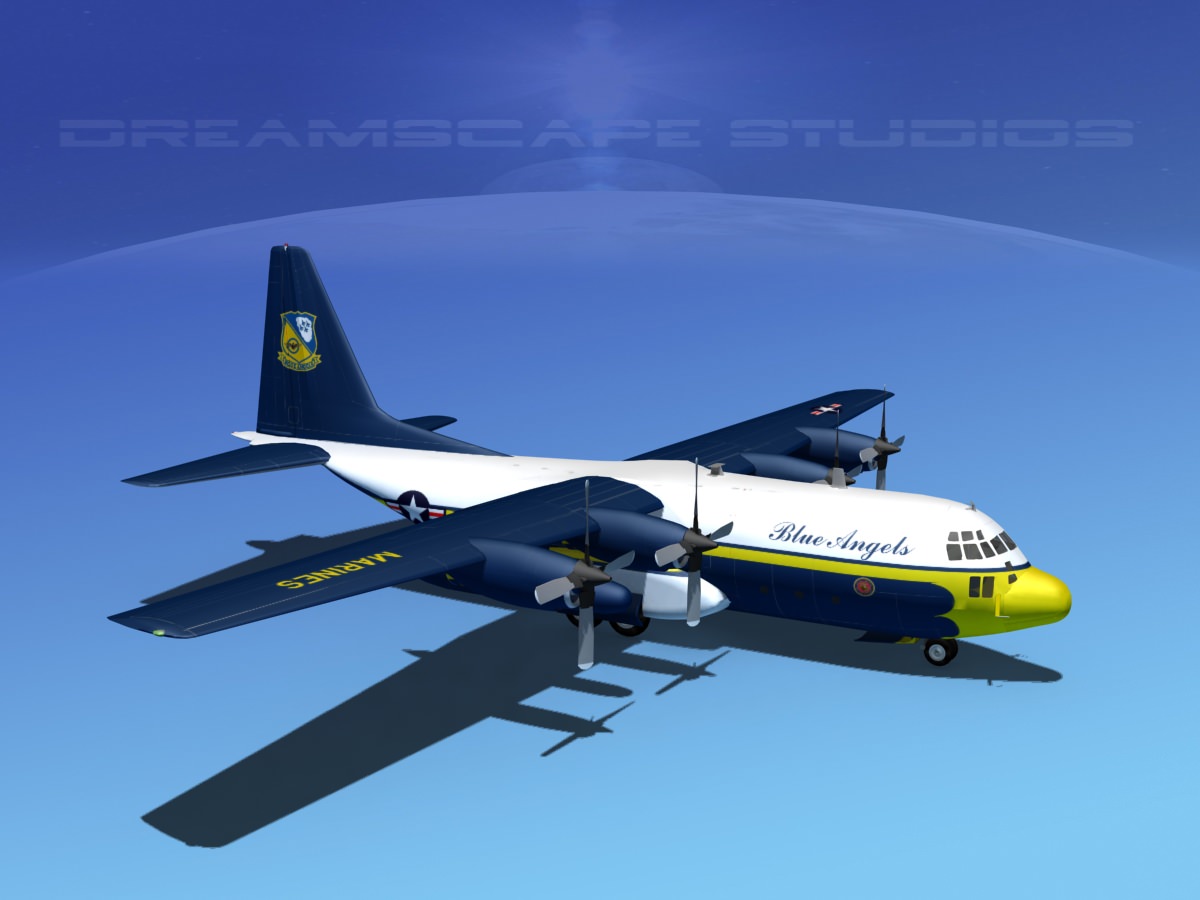 Lockheed C-130 Hercules  Blue Angels 3D model