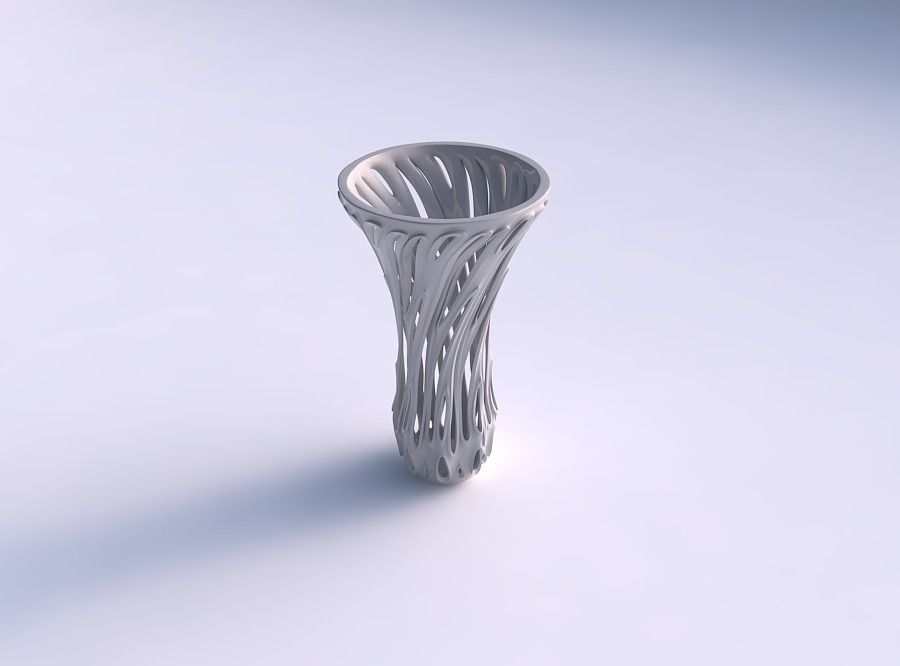 Vase widening with smooth extuded cuts widened top