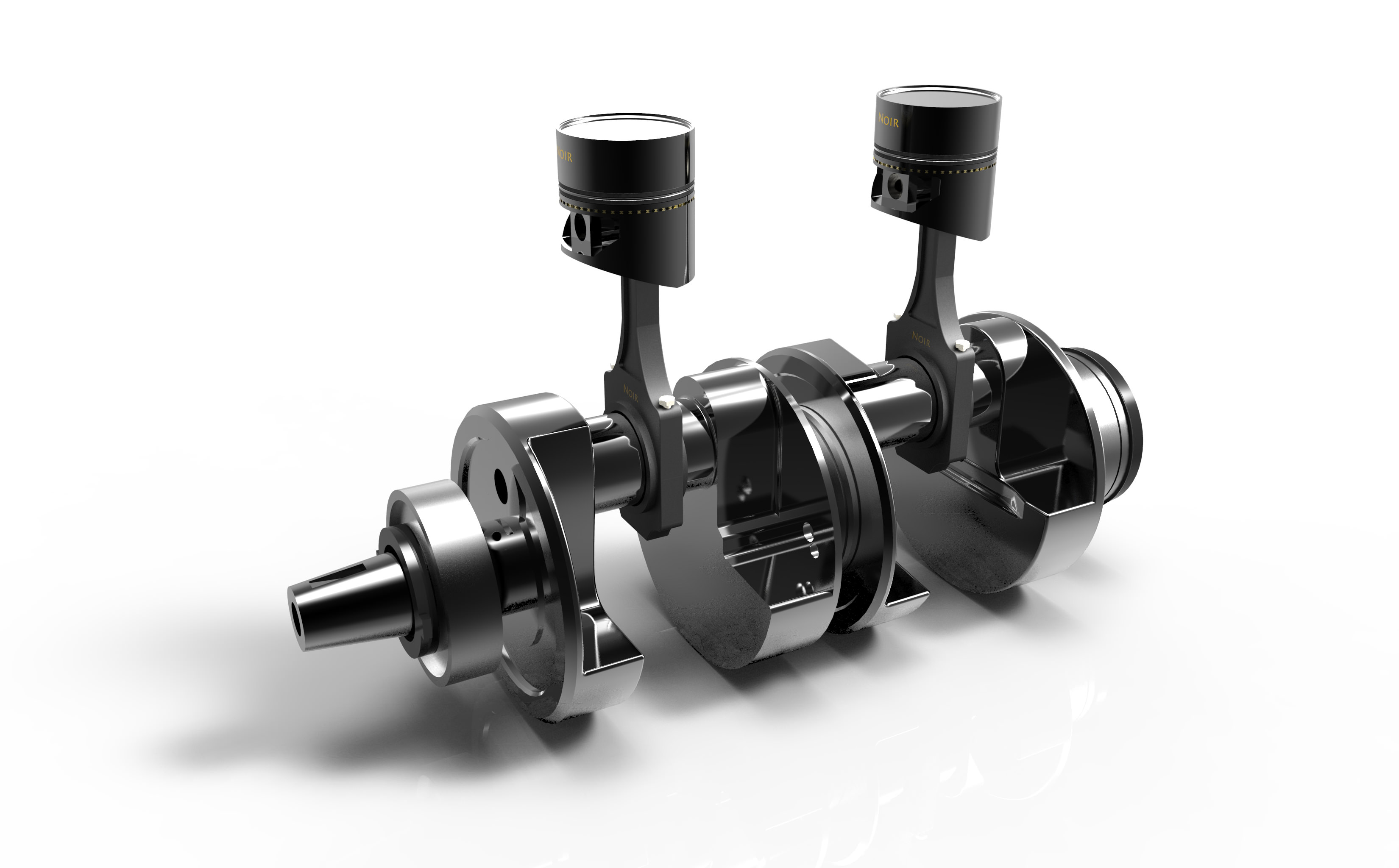 Motorcycle Piston and Crankshaft 3D CGTrader