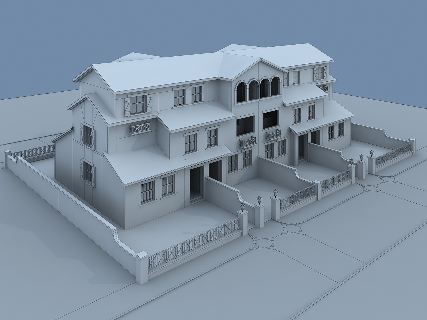 villa house 3D model