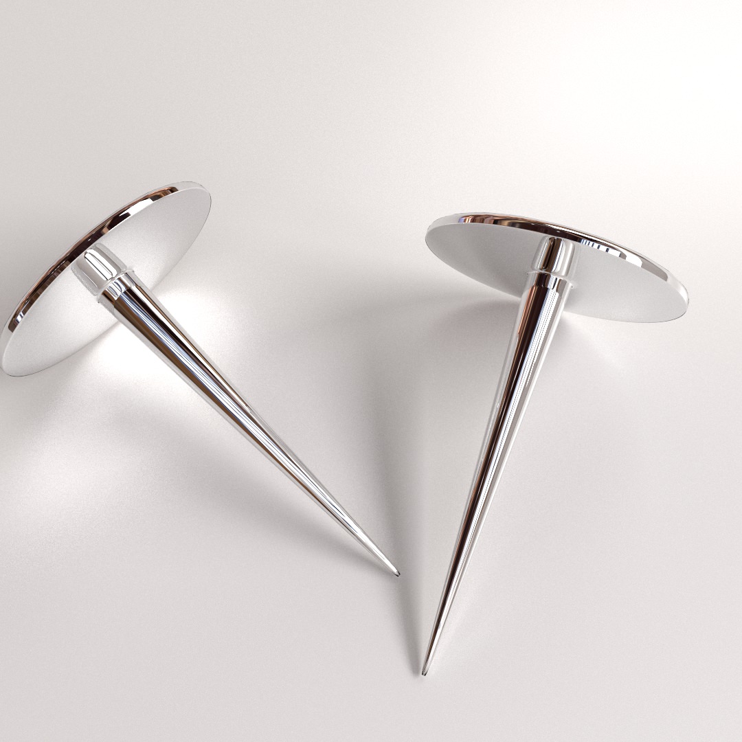 Thumb Tack 3D Model .3ds .fbx .blend .dae