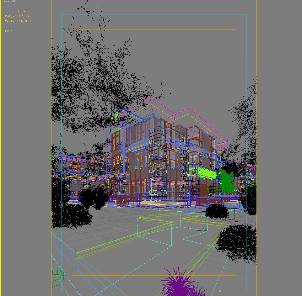 3d villa 019 3d model max 2