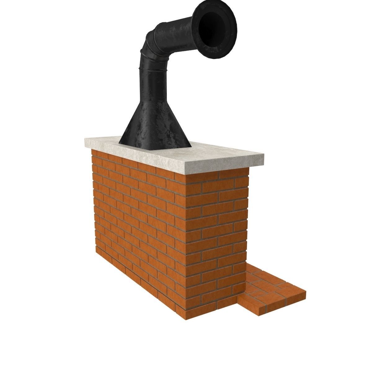 Brick fireplace 3D model | CGTrader