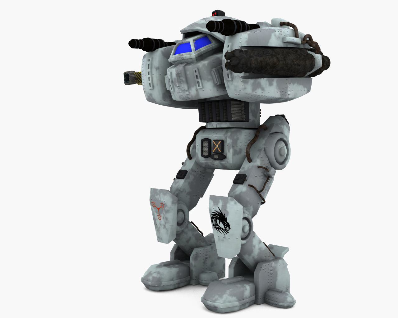 Hurricane heavy walker 3D model rigged CGTrader