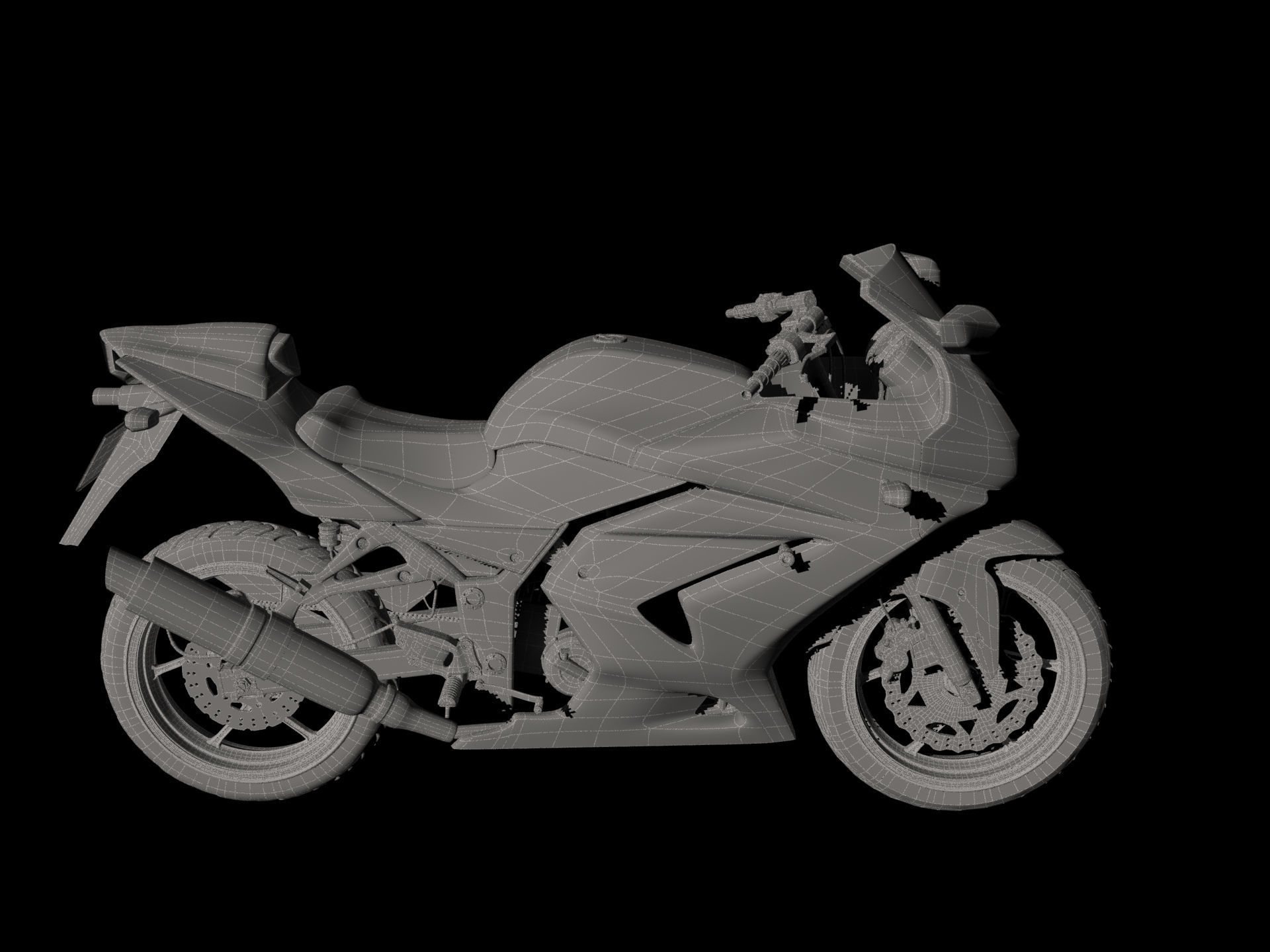 Kawasaki Ninja 250R 3D model | CGTrader