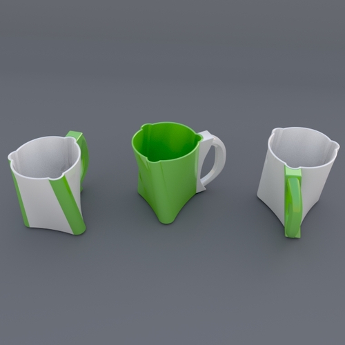 Stylish mug design concept CAD model 3D Model 3D printable OBJ STL 3DM