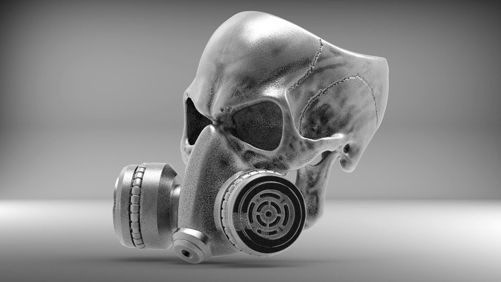 skull gas mask