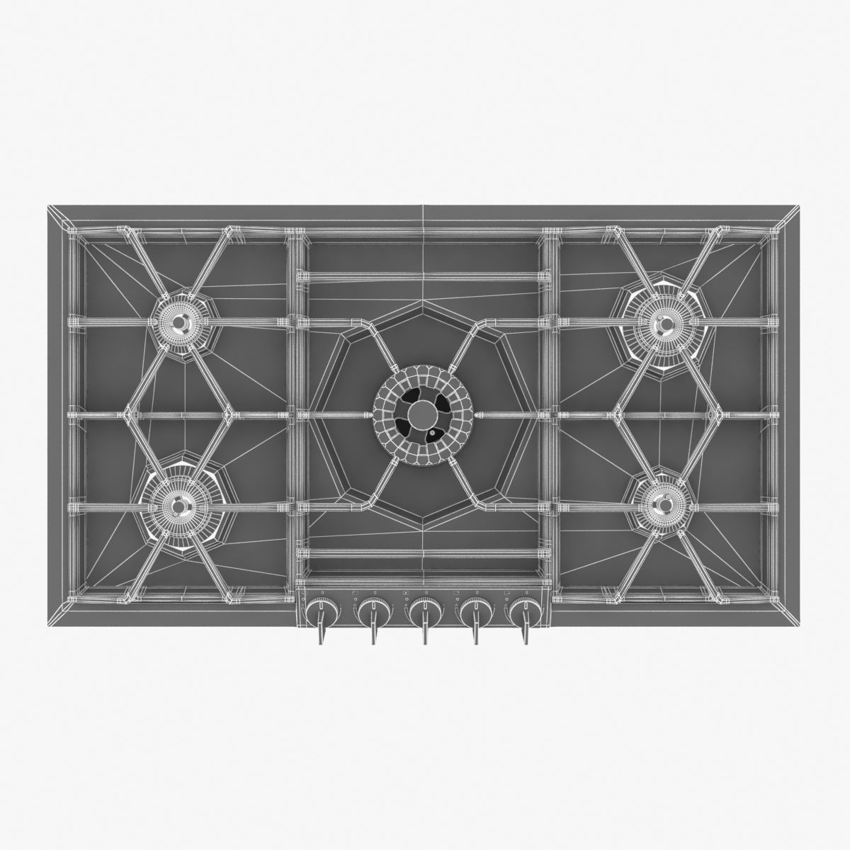 Gaggenau 200 series gas cooktop 3D model CGTrader