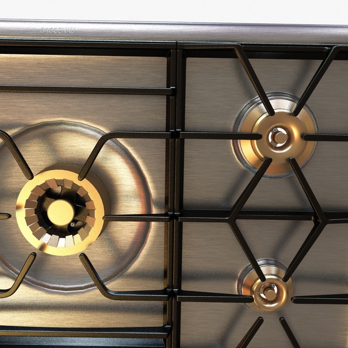 Gaggenau 200 series gas cooktop 3D model CGTrader