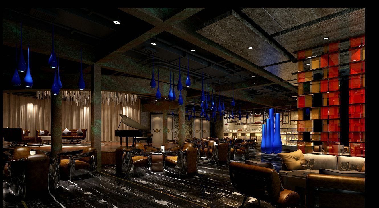modern restaurant interior brick walls wooden decor 244 3d model max modern restaurant interior brick walls wooden decor 244 3d model max