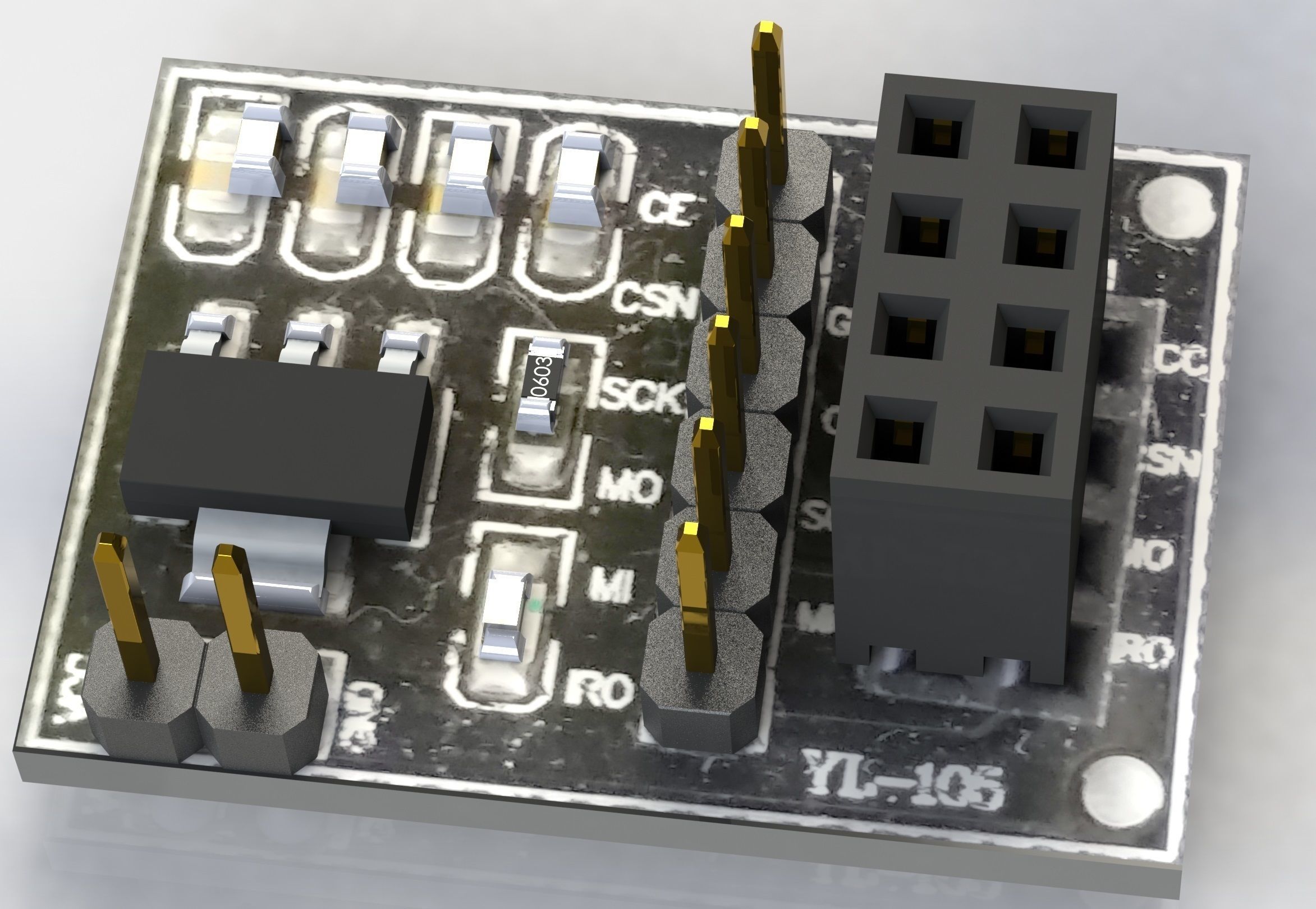 NRF24L01 Power adapter free 3D model | CGTrader