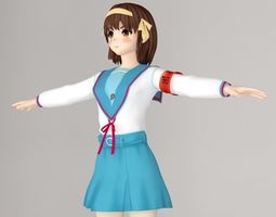 t pose rigged model of horo anime girl 3d model download t pose rigged model of horo anime girl 3d model download