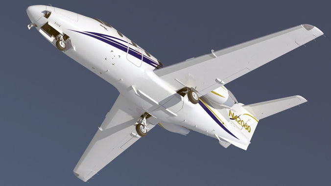 Hawker 400XP 3D Model MAX OBJ 3DS FBX C4D LWO LW LWS | CGTrader.com