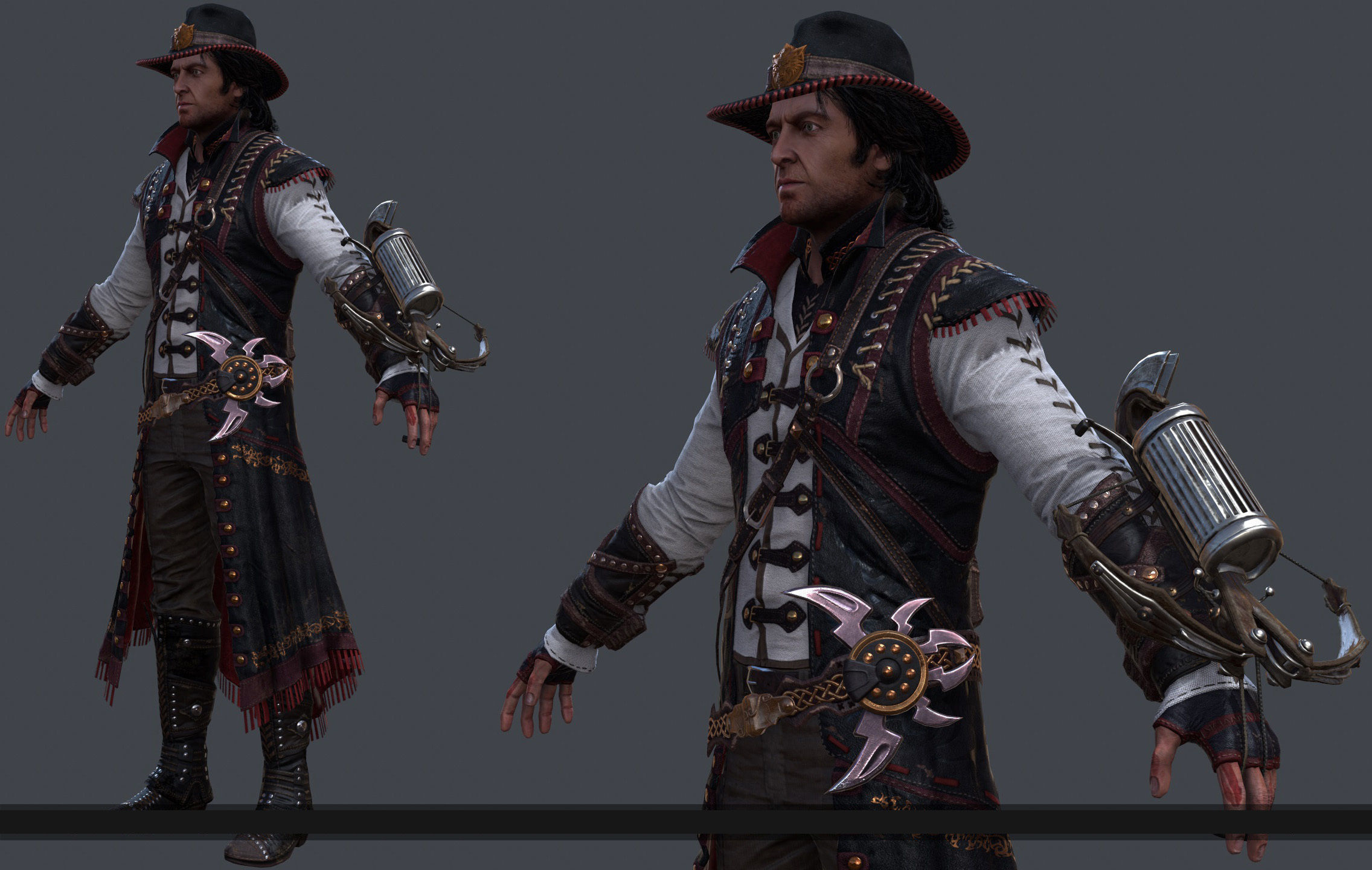 wolf man 2 - NEW version - Rigged Low-poly 3D model_0