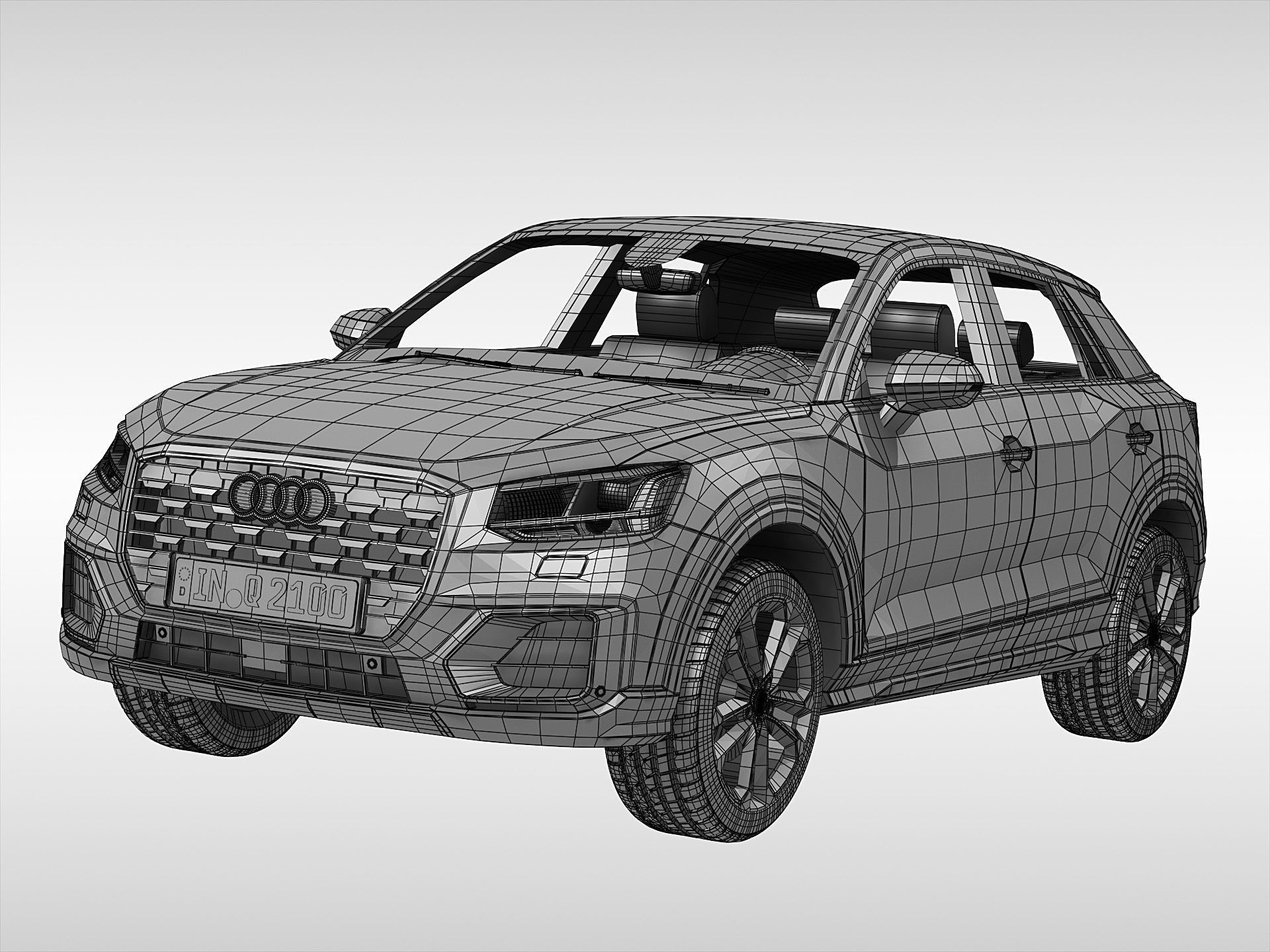Audi Q2 2017 3D model | CGTrader