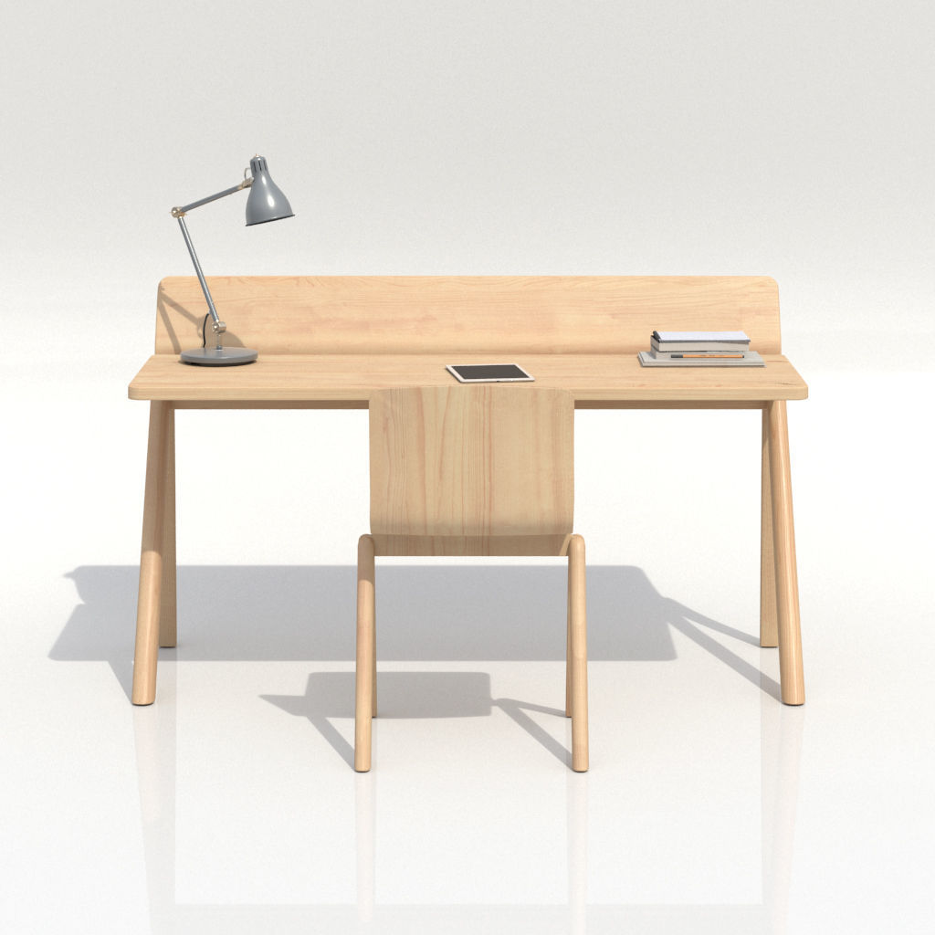 Work Desk Scandinavian Brown 3d Model Cgtrader Work Desk Scandinavian Brown 3d Model Obj Fbx Ma Mb 2