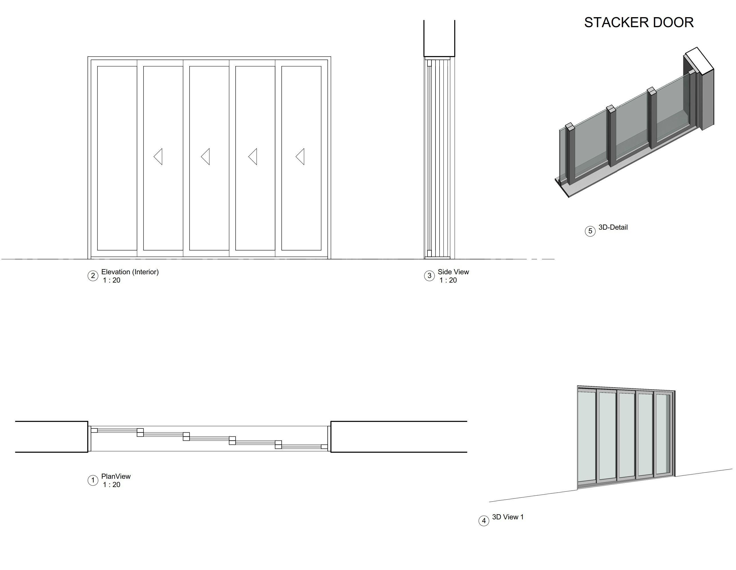 Revit parametric Stacker Door 3D model CGTrader