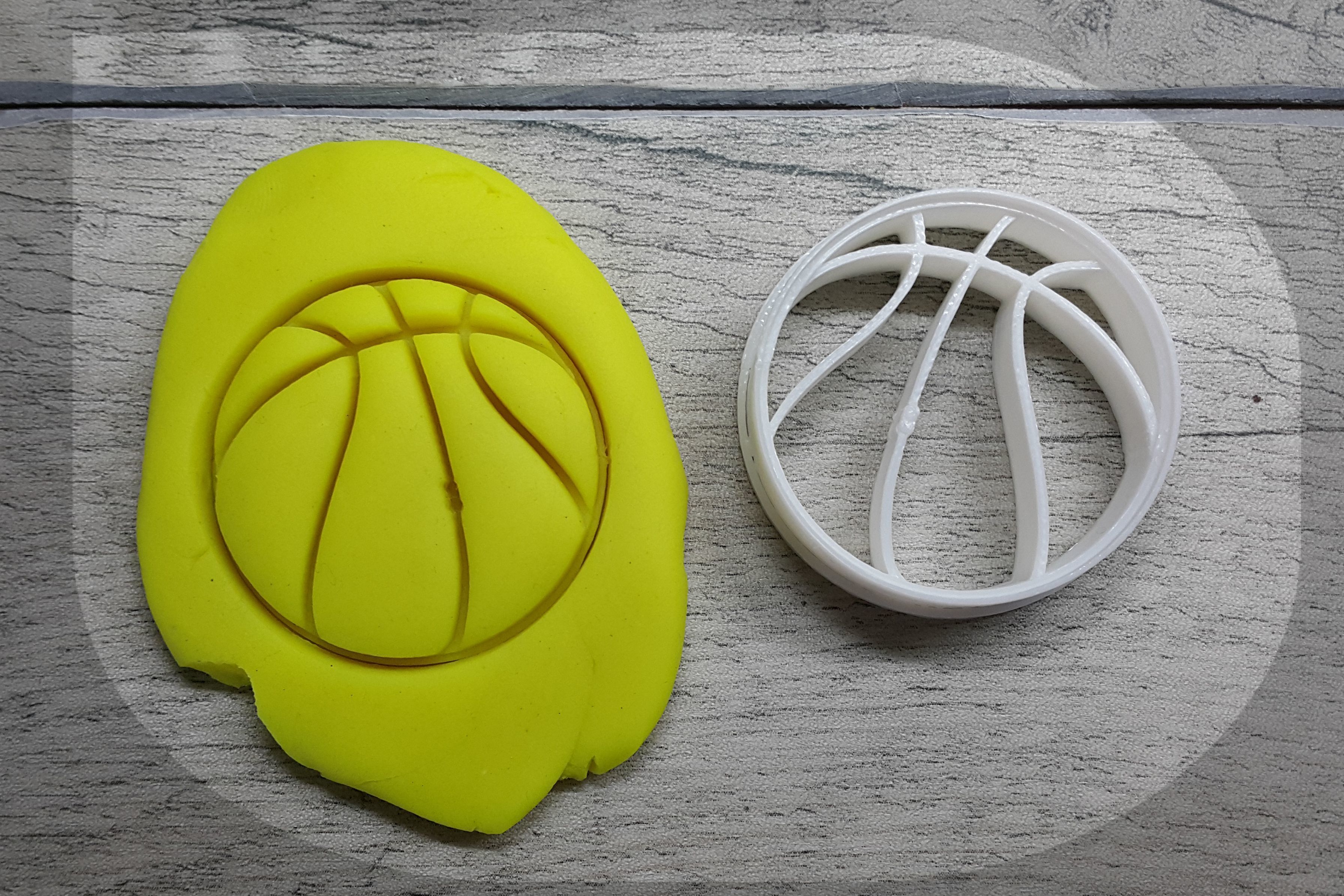 Basketball cookie cutter