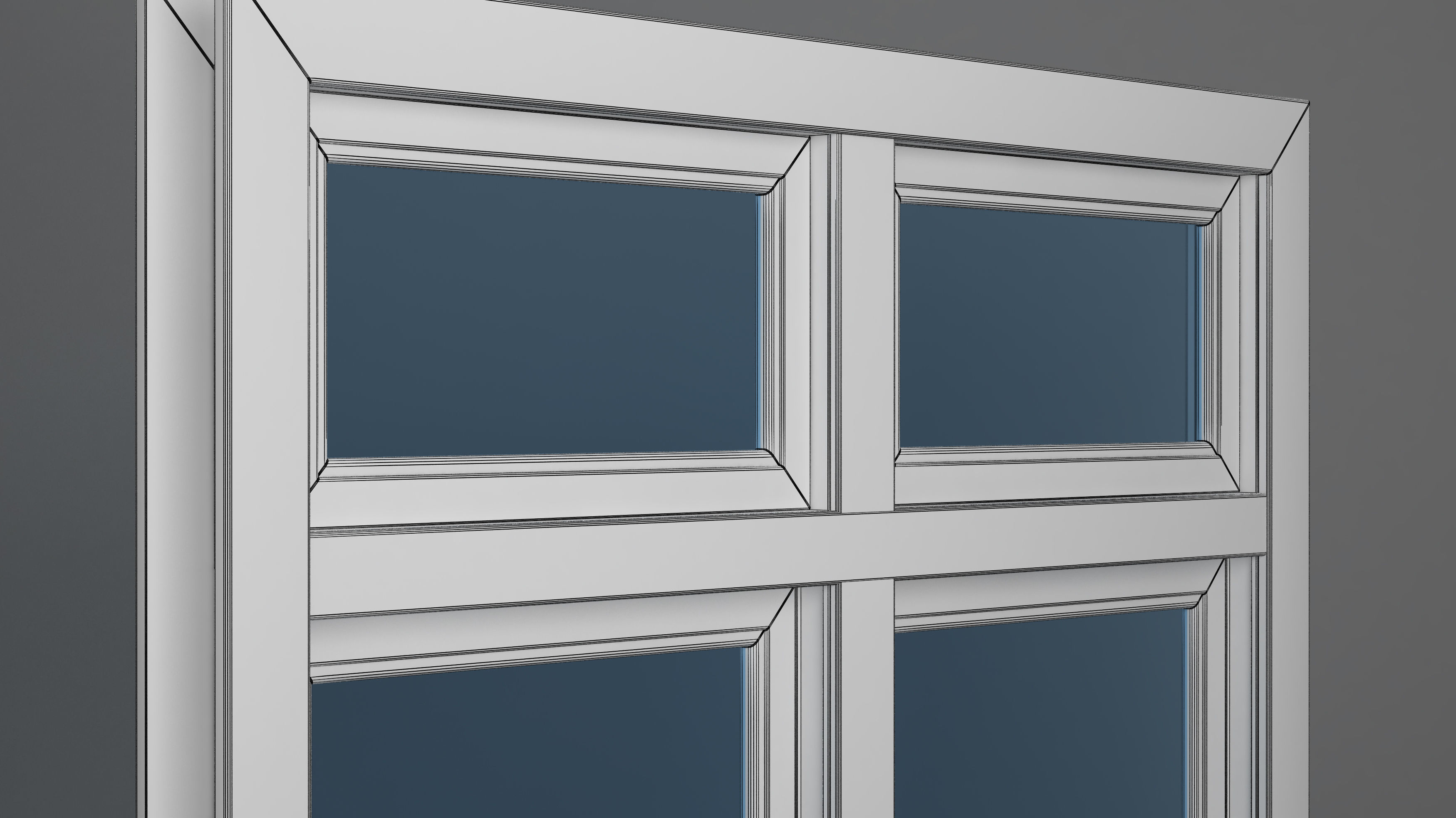 Transom over two operating window 3D model | CGTrader