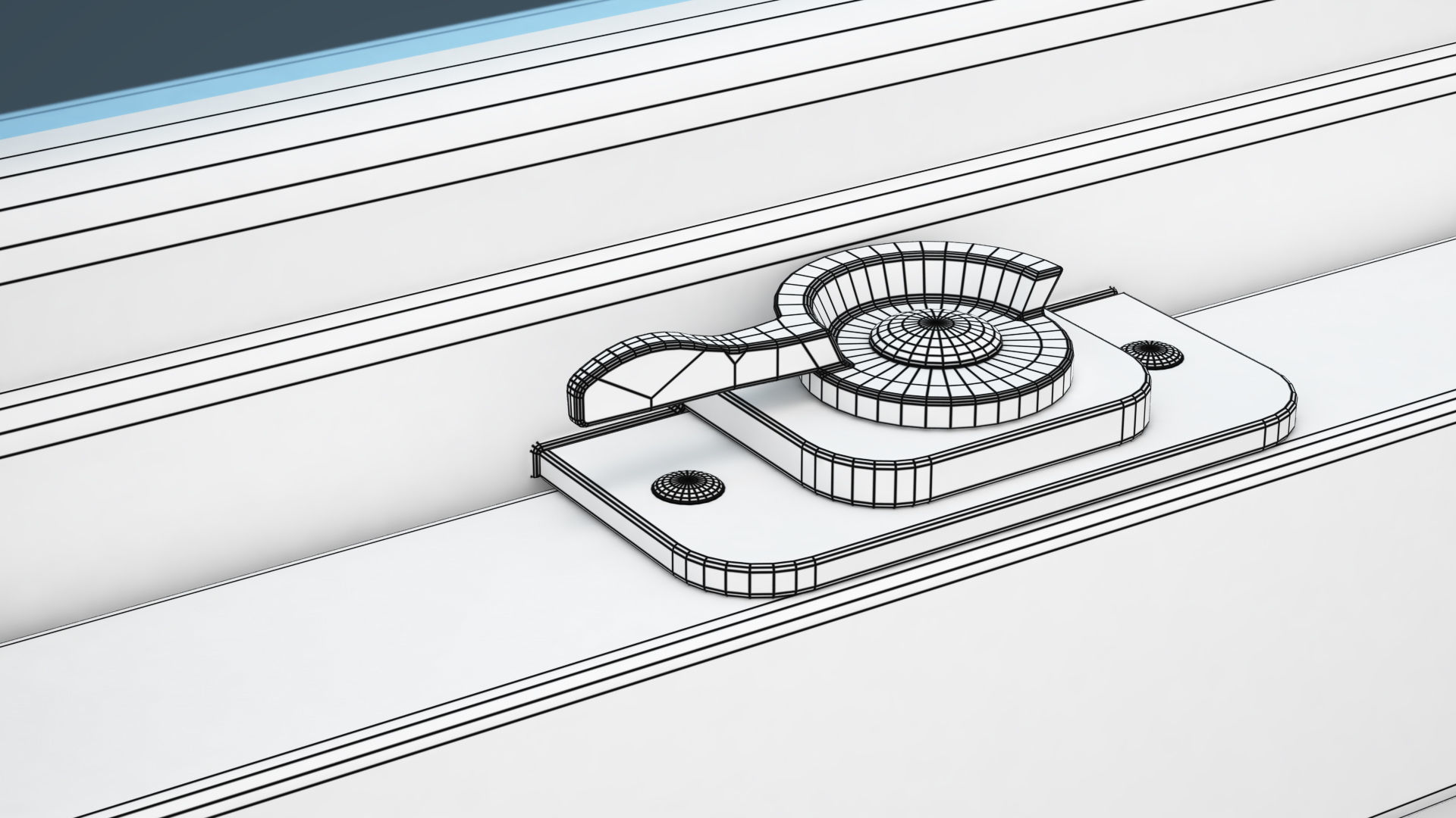 Transom over two operating window 3D model | CGTrader