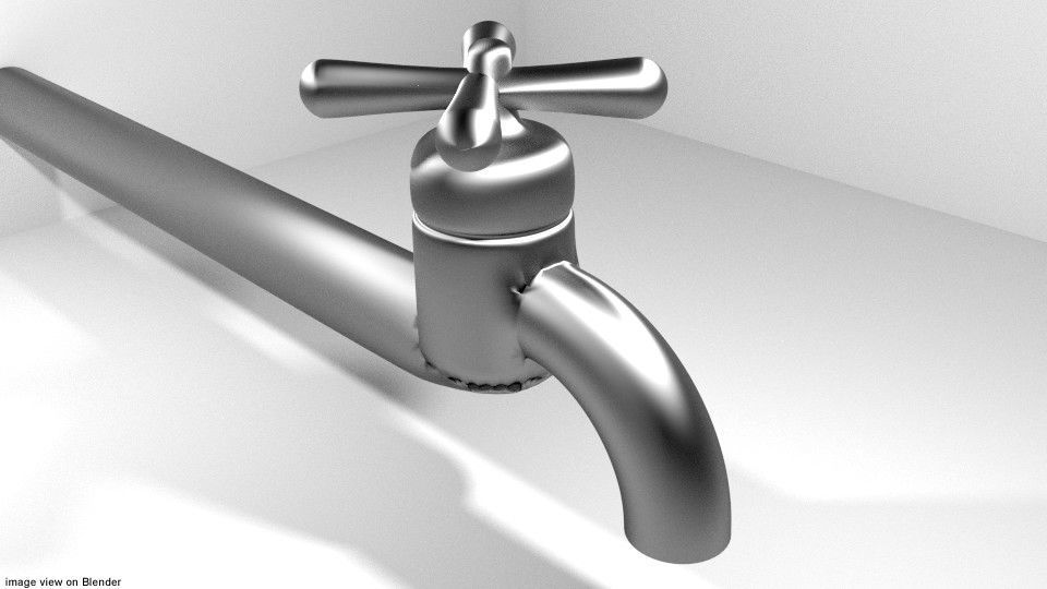 Tap Water Valve Type 1 3D CGTrader