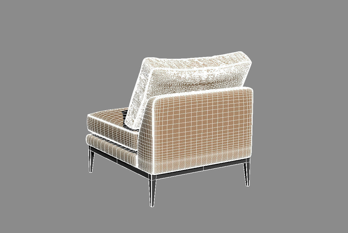 Sabrina armless arm chair by Zuster 3D model CGTrader