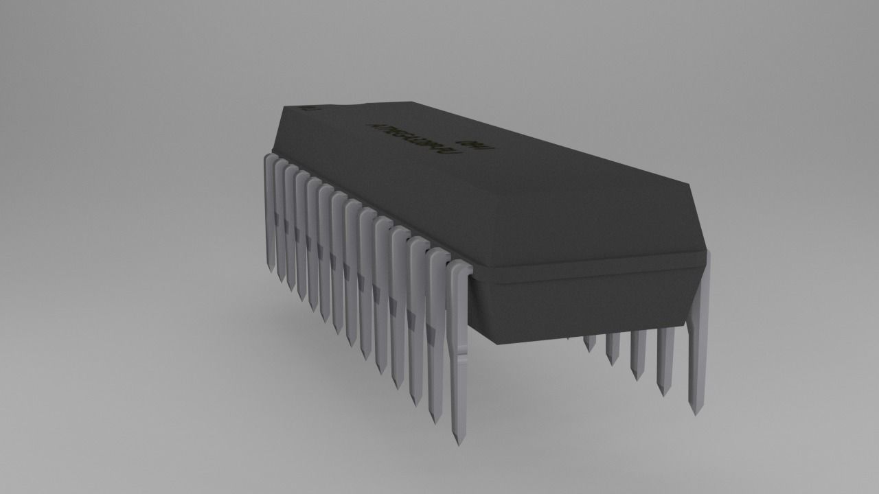 ATMega328P-PU Microcontroller free VR / AR / low-poly 3D model animated ...