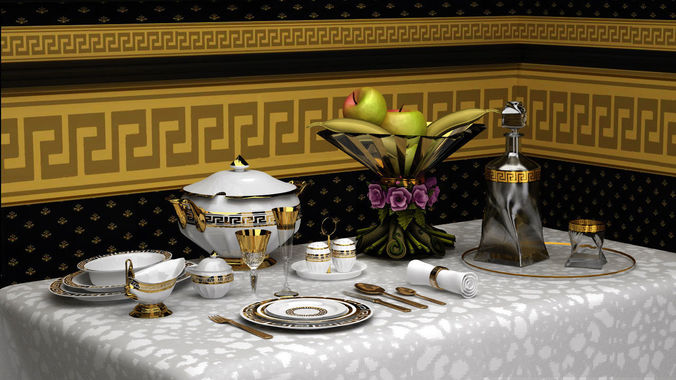 Dish with the Greek pattern 3D model | CGTrader