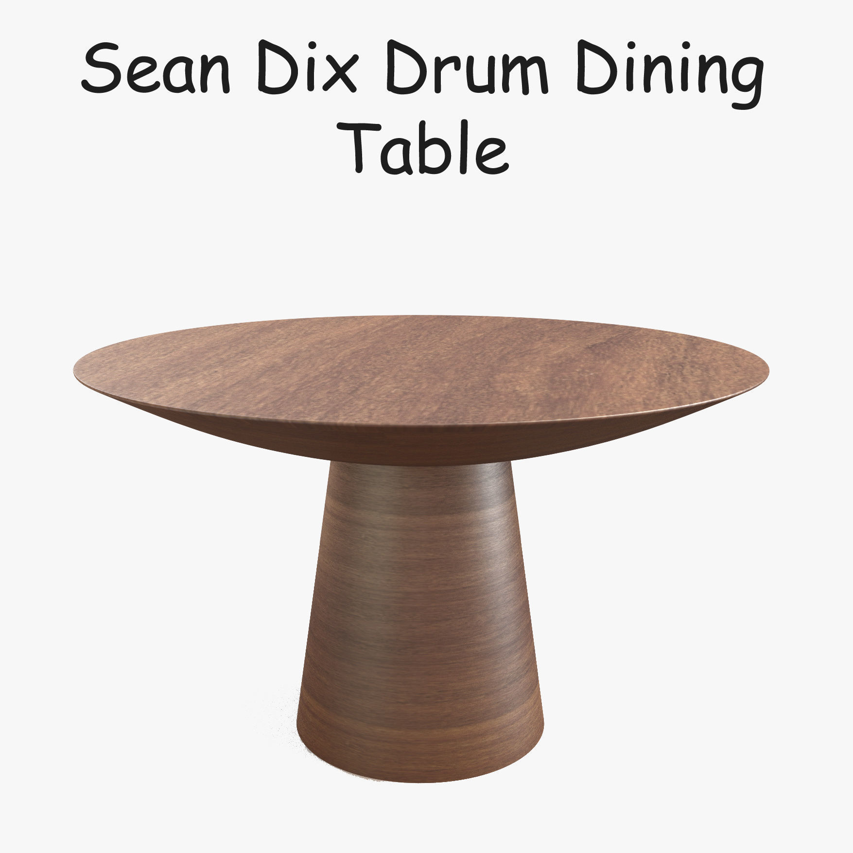 Sean Dix Drum Dining Table free 3D model CGTrader