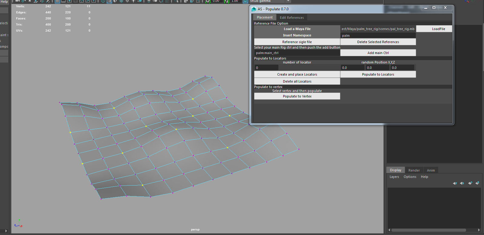AS populate scripts for Maya 3D model CGTrader