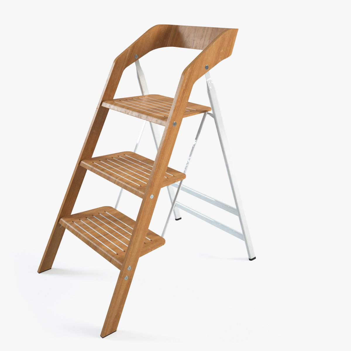 Vintage Usit Stepladder Chair 3Step Version 3D model CGTrader