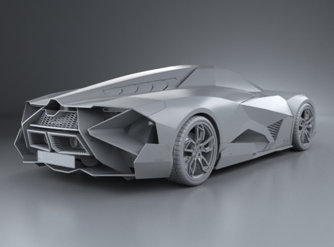 Lamborghini Egoista 2013 3D Model .max .obj .3ds .fbx .c4d .lwo .lw