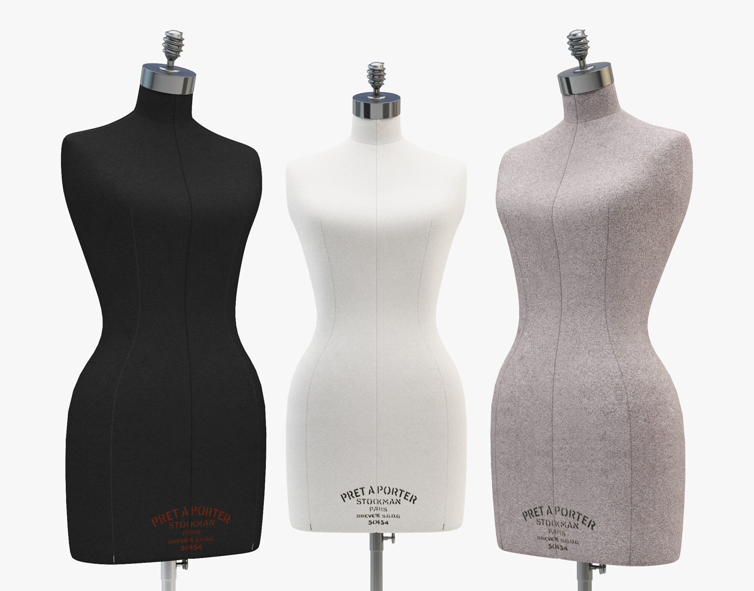 Stockman Mannequin Female 3D model MAX OBJ 3DS FBX