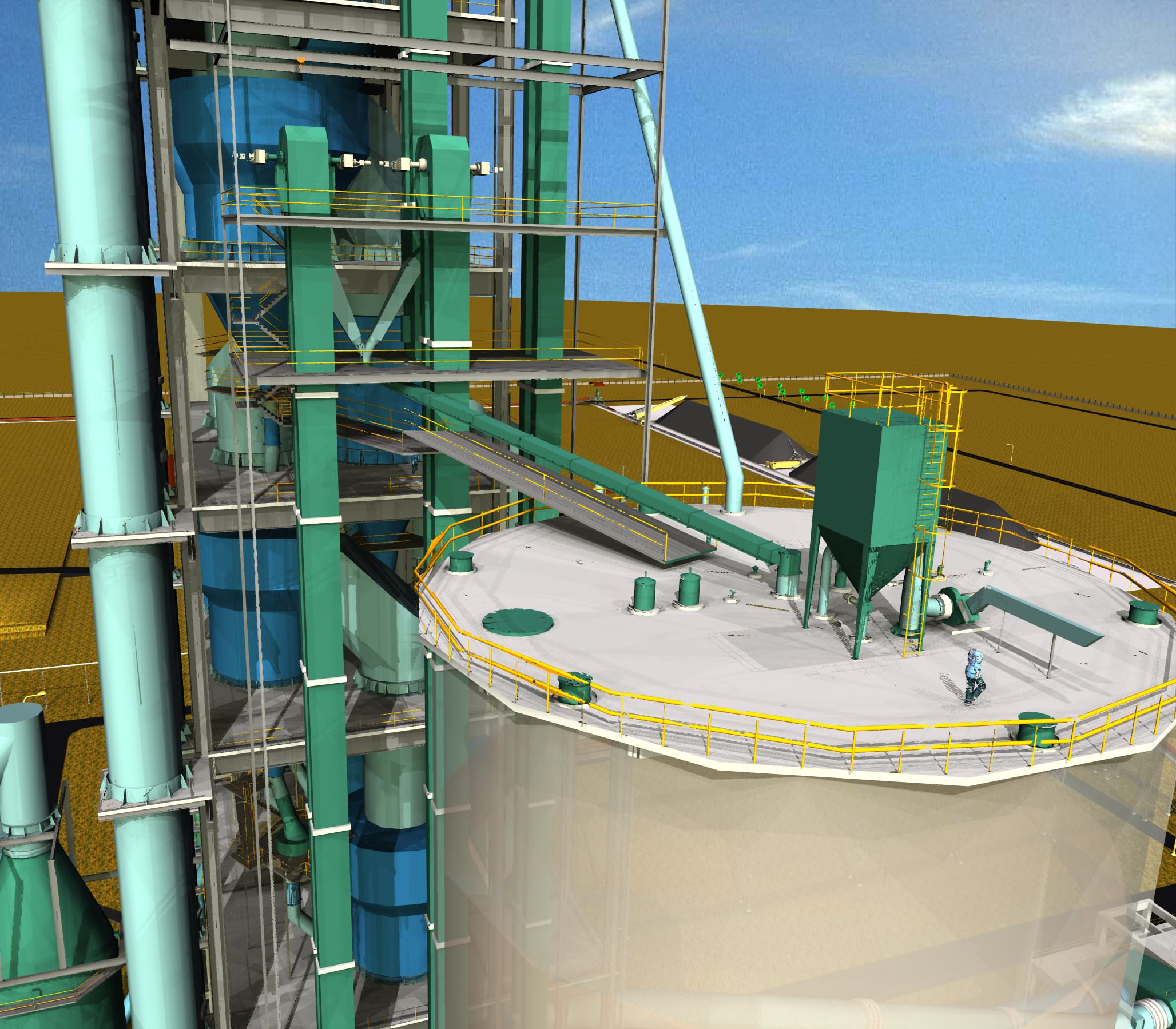 Control Feed Silo Kiln Feed free 3D model CGTrader