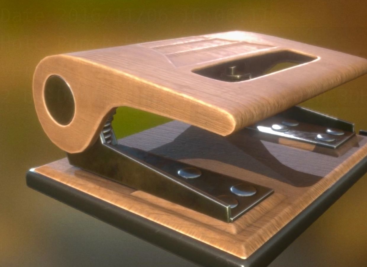 3D model Hole Punch Wood Version 2 Rigged And Animated Gameready