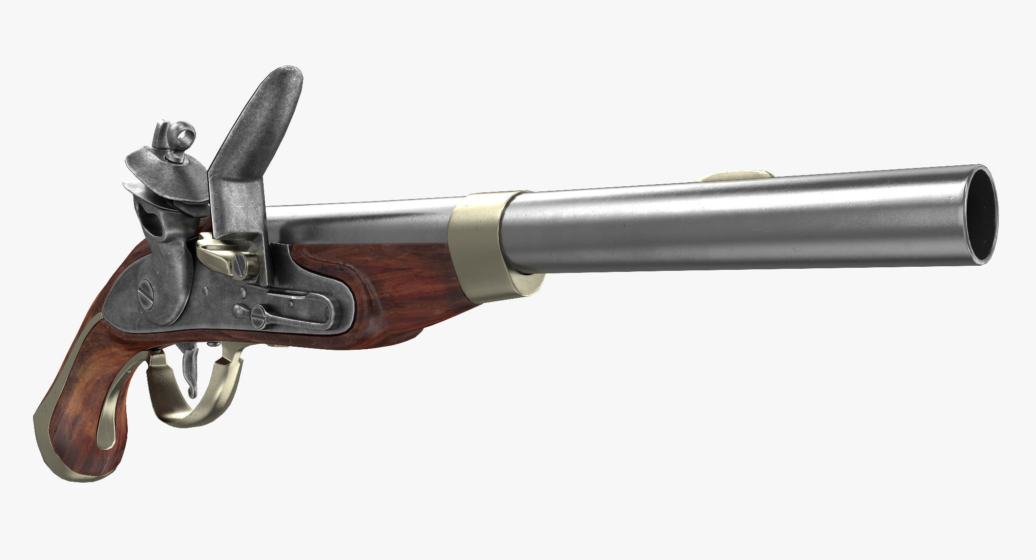 Flintlock Pistol 3D model CGTrader