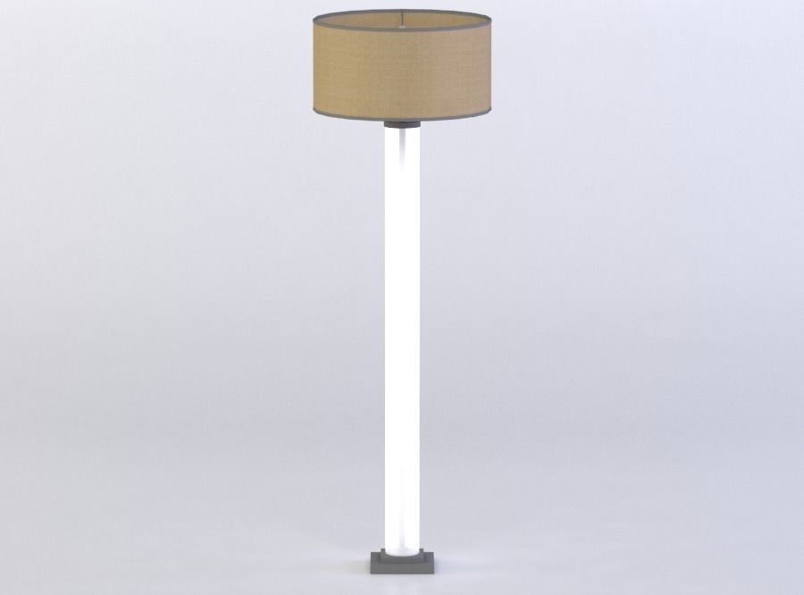 3d Model Rh French Column Glass Floor Lamp Vr Ar Low Rh French Column Glass Floor Lamp 3d Model Low Poly 3ds 1