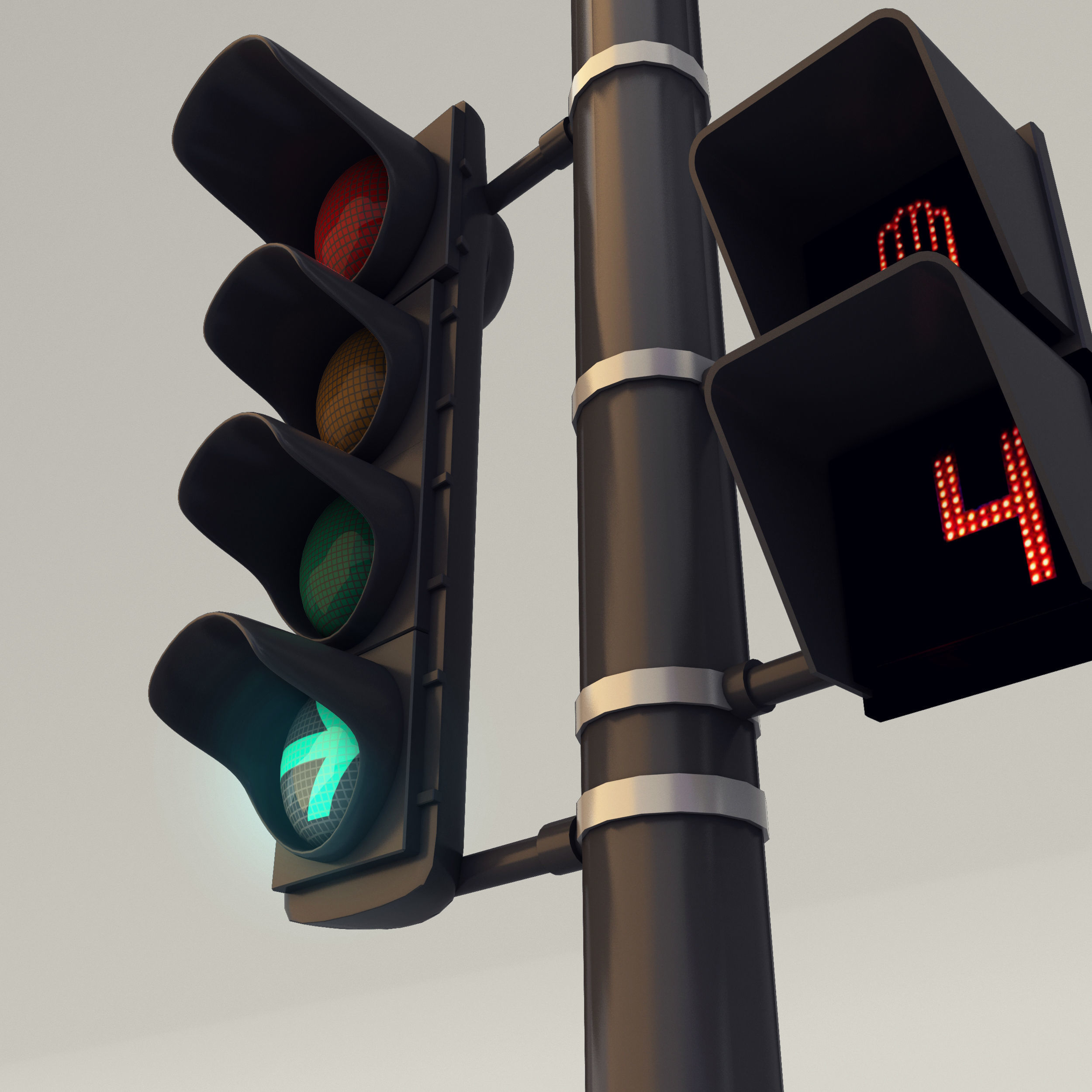 Traffic Lights 3D model CGTrader